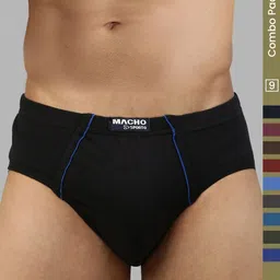 MACHO Men Pack Of 9 Mid-Rise Anti Bacterial Basic Briefs image 3