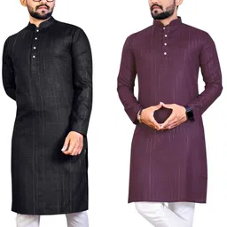 Krudha Creations Men Thread Work Kurta-image-81