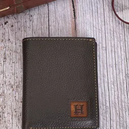 HIROSHI Men Leather Two Fold Wallet image 1