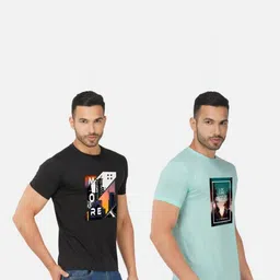 GLOBAL NOMAD Men 2 Printed Bio Finish Applique T-shirt image 4