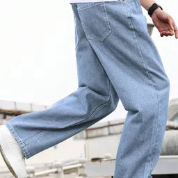 MARK VIEW Men Straight Fit Mid-Rise Light Fade Jeans image 5