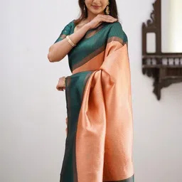 Moda Rapido Woven Design Art Silk Handloom Banarasi Saree image 4