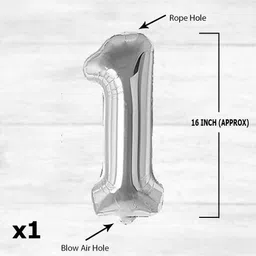 Shopperskart 14 Number Foil Balloon - Silver image 2