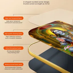 THE NEXT DECOR Multicoloured Glass Religious Wall Paintings image 4