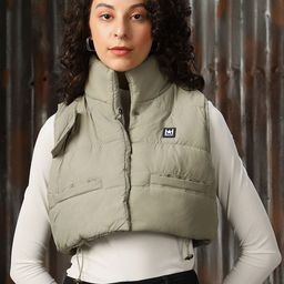 High Star Women Lightweight Crop Padded Jacket with Patchwork-picture-23