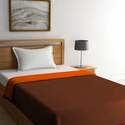 Myntra Elegant Homes Orange & Brown AC Room 300 GSM Single Bed Dohar-image-99