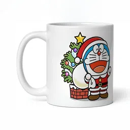 Mr UVD White & Red Cartoon Character Printed Ceramic Glossy Mug 350 ml image 4