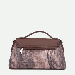 alt by zouk ZOUK Saisha Ladakh Impasto Abstract Textured Structured Jute Sling Bag image 4