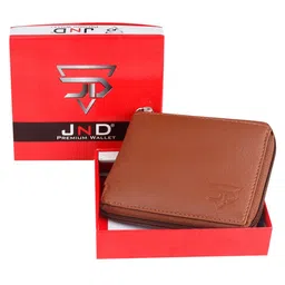 CRAFT LINE Men Textured Two Fold Wallet with Zip Closure-picture-17