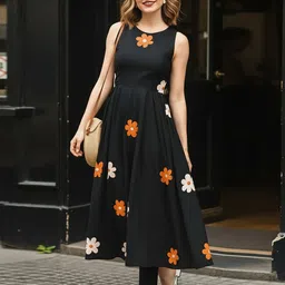 GoSriKi Plus Size Floral Embroidered Round Neck Thread Work Anarkali Kurta image 5