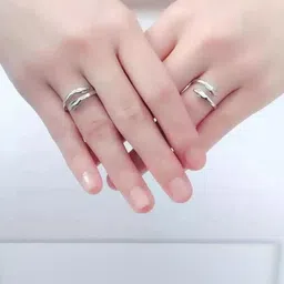 Teeragaj Set Of 2 Stainless Steel Hug Finger Rings image 4