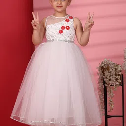 Toy Balloon kids Girls Net Fit & Flare Maxi Dress-picture-19