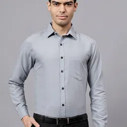Vida Loca Men India Slim Spread Collar Solid Cotton Slim Fit Formal Shirt-picture-26