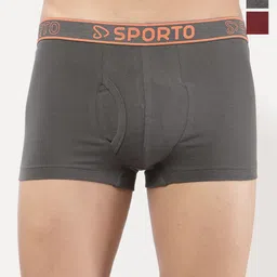 Sporto by Macho Men Pack Of 3 Combed Cotton Trunks-picture-21