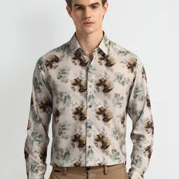 Arrow Men Classic Spread Collar Floral Printed Cotton Casual Shirt-picture-35