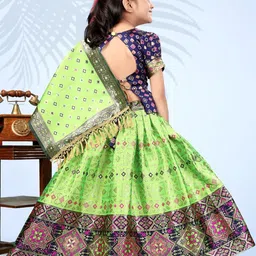 BAESD Girls Thread Work Ready to Wear Lehenga & Blouse With Dupatta image 3