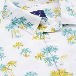 Allen Solly Junior Boys Floral Opaque Printed Casual Shirt image 3