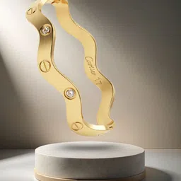 RKB Sales Women Cubic Zirconia Antique Gold-Plated Kada Bracelet-picture-32