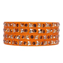 TAJ BRIDAL STORE 4-Pcs Kundan Studded Bangles image 3