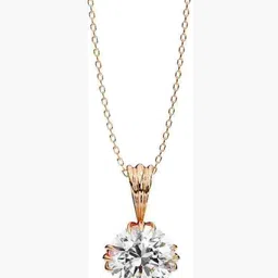 VALANOVA 925 Sterling Silver Rose Gold Diamond Pendant- 0.68 gm-picture-34