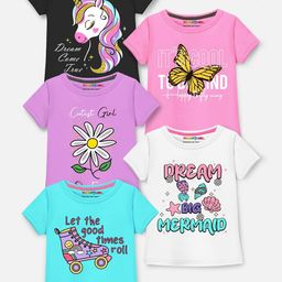 YK X Trampoline Girls 5 Printed Extended Sleeves Applique T-shirt-picture-6