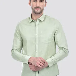Numero Uno Men Spread Collar Solid Cotton Slim Fit Casual Shirt-image-92