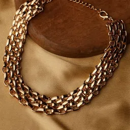 PATOLA BY VJ Gold-Plated Stainless Steel Statement Necklace-picture-11