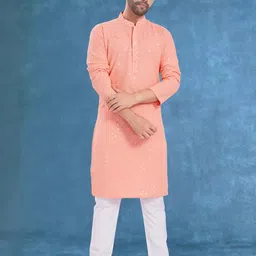 PulseIQ Men's Sequince Cotton Kurtas image 5