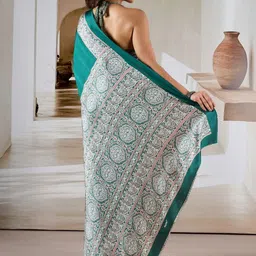 JAINICA Ethnic Motifs Satin Designer Saree image 5