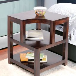 Ikiriya Red Square-Shaped Bedside Table-picture-4