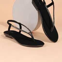 WALKWAY by Metro Women Embellished T-Strap Flats-image-49