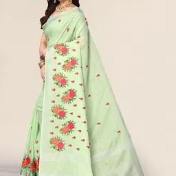 NEGRONI Floral Embroidered Saree image 4