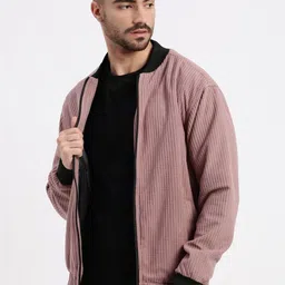 SHOWOFFFF Men Acrylic Windcheater Bomber Jacket image 2
