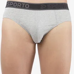 Sporto by Macho Pack Of 4 Combed Cotton Mid Rise Basic Briefs image 3