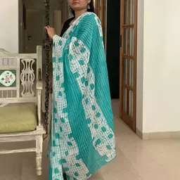 BOMBAY BUTA Floral Printed Pure Cotton Dupatta image 4