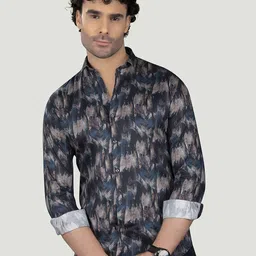 ALMATY Men Comfort Slim Fit Opaque Printed Casual Shirt-image-22