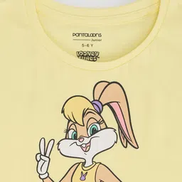 Pantaloons Junior Girls Printed Extended Sleeves Boxy T-shirt image 2