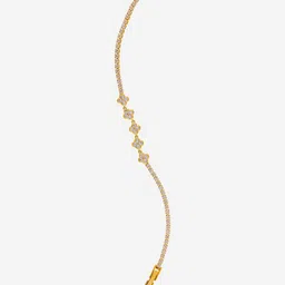Kushal's Fashion Jewellery Women Gold-Plated Zircon Studded Link Bracelet image 1