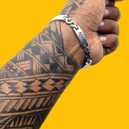 Dynamic Retail Global Men's Silver-Plated Link Chain Bracelet image 2