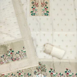 LeeliPeeri Designer Embroidered Unstitched Dress Material image 3