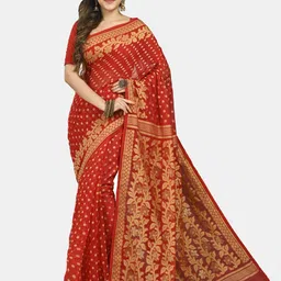 Crochetin Woven Design Zari Saree-picture-41