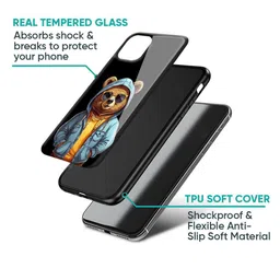 QRIOH Unisex iQOO Neo 10R 5G Cartoon Characters Shockproof Glass Back Case image 5