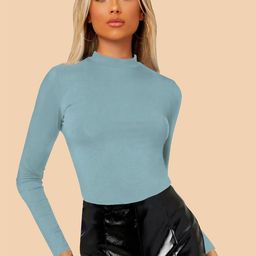 Dream Beauty Fashion Women High Neck Regular Fitted Top-picture-31