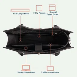 ZOUK Women Lakshadweep Azure Harriet Office Bag image 4