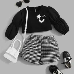 Ninas Girls Solid Top with Shorts-picture-21