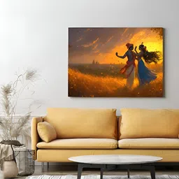 Eurotex Yellow & Orange 1 Piece Canvas Other Wall Paintings-picture-42