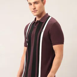 U.S. Polo Assn. Denim Co. Men Brand Logo Striped Polo Collar Pockets Slim Fit T-shirt image 4