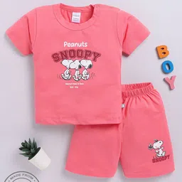 YK X Tinyo Infant Boys Peanuts Printed T-shirt with Shorts image 5