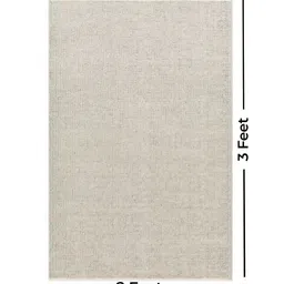 Surya Living Off White Solid Handmade Polyester Carpet image 2