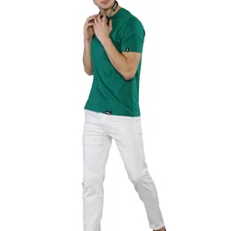 Anax Aesthetics Men Pure Cotton Regular Fit Round Neck Graphic Printed Casual Tshirt image 5